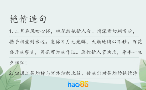 艳情造句