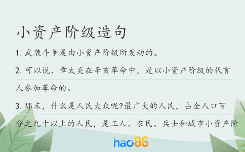 小资产阶级造句