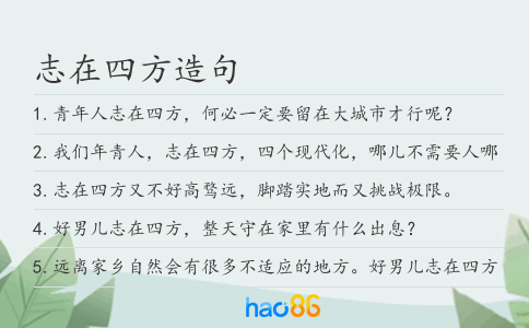 志在四方造句