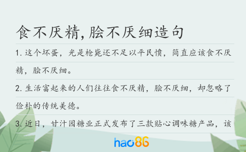 食不厌精,脍不厌细造句