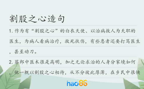 割股之心造句