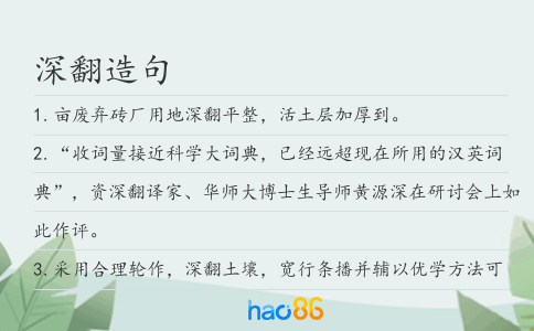 深翻造句