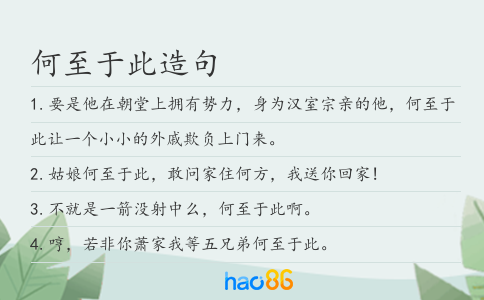 何至于此造句
