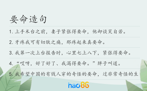 要命造句
