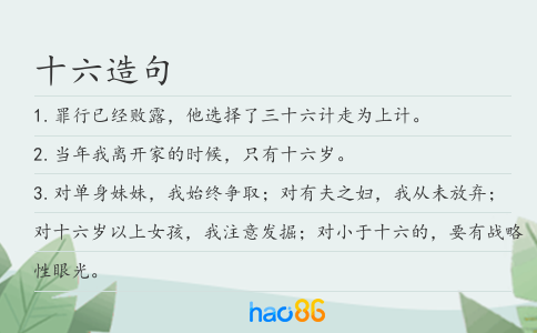 十六造句