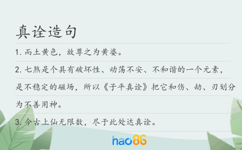 真诠造句