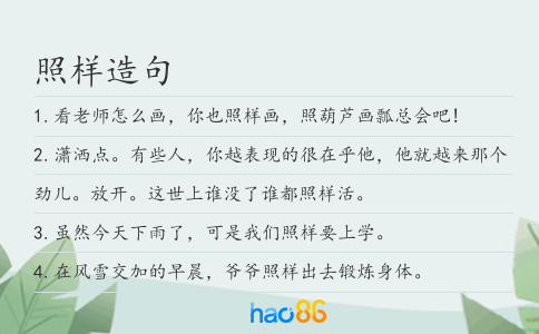 照样造句