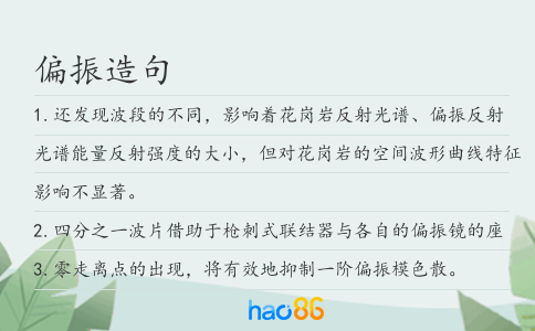 偏振造句