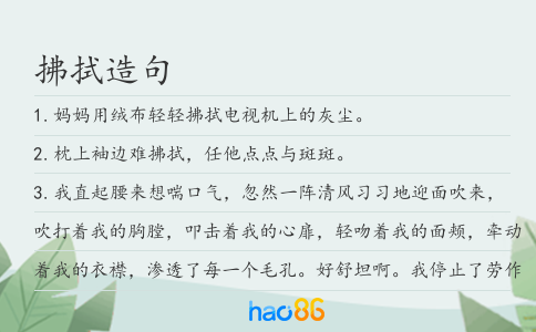 拂拭造句