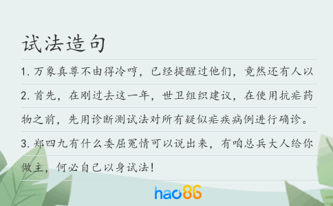 试法造句