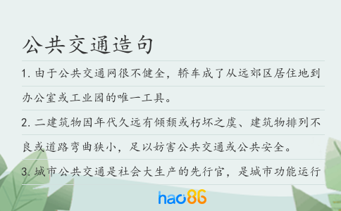 公共交通造句