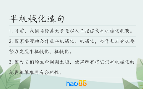 半机械化造句