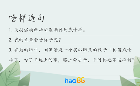 啥样造句