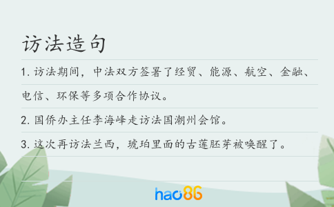 访法造句