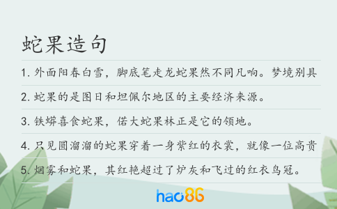 蛇果造句