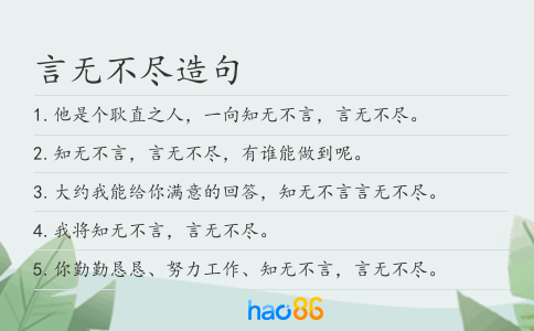 言无不尽造句