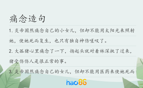 痛念造句
