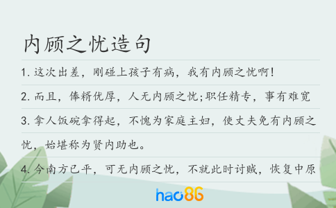 内顾之忧造句