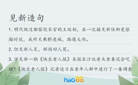见新造句