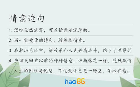 情意造句