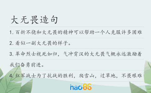 大无畏造句