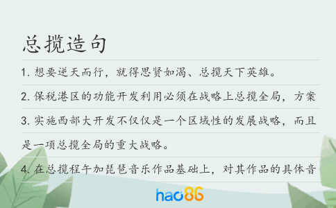 总揽造句