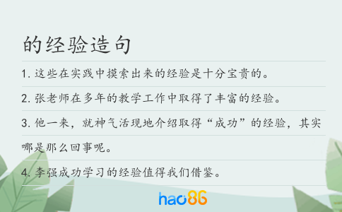 的经验造句