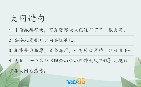 大网造句