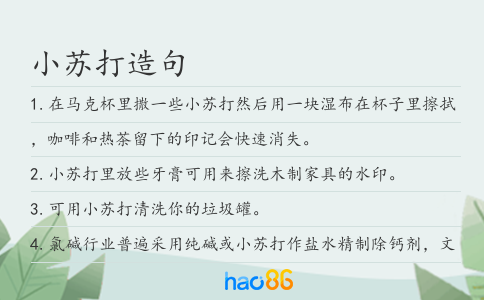 小苏打造句
