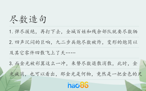 尽数造句