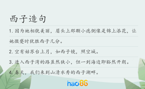西子造句