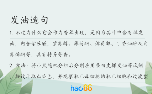 发油造句