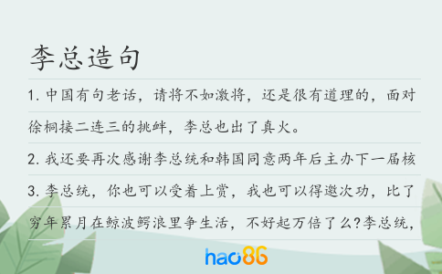 李总造句