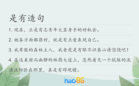 是有造句