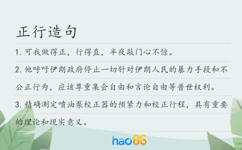正行造句