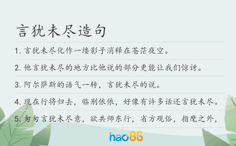 言犹未尽造句