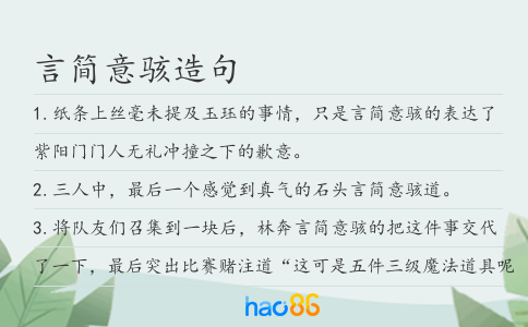 言简意骇造句