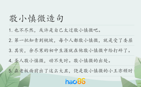 敬小慎微造句
