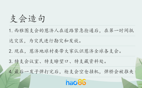 支会造句