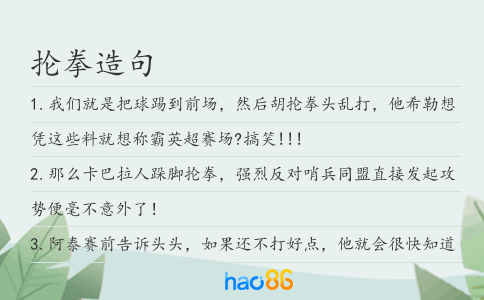 抡拳造句