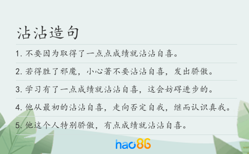 沾沾造句