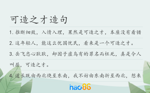可造之才造句