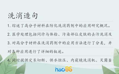 洗消造句