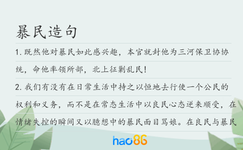 暴民造句
