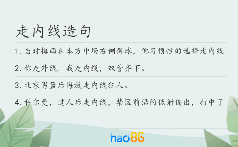 走内线造句