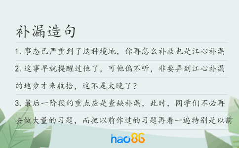 补漏造句