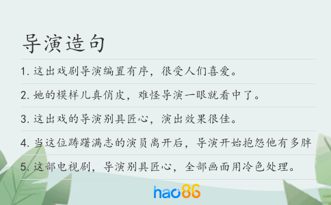 导演造句