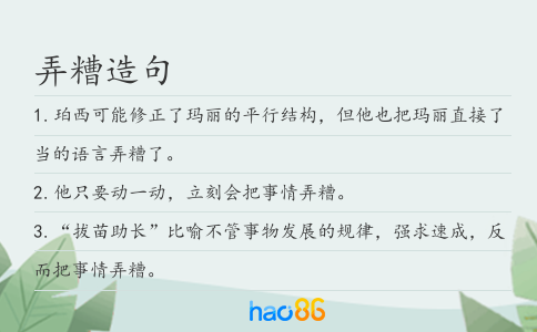 弄糟造句