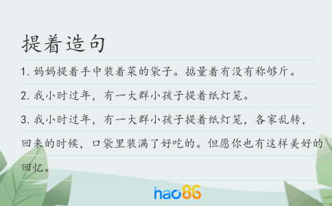 提着造句