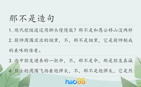 那不是造句